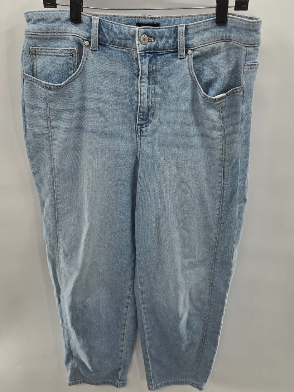 Talbots Light Blue Relaxed Tapered Barrel Leg Jeans Size 12